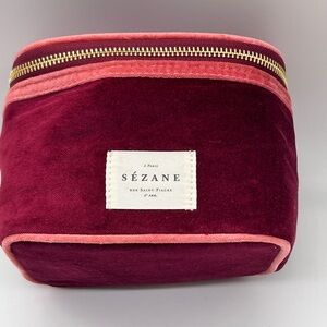 Sezane Jewelry Box Maroon Velvet